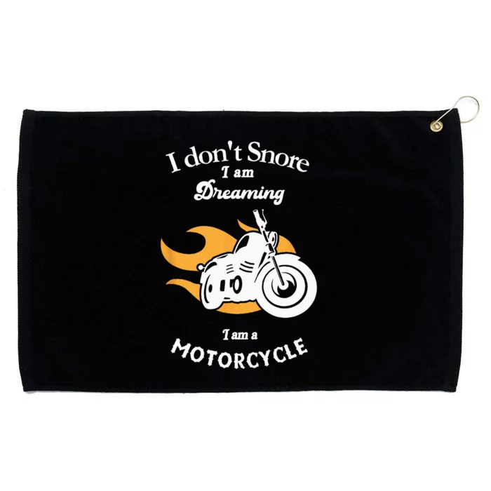 I Dont Snore I Am Dreaming I Am A Motorcycle Grommeted Golf Towel