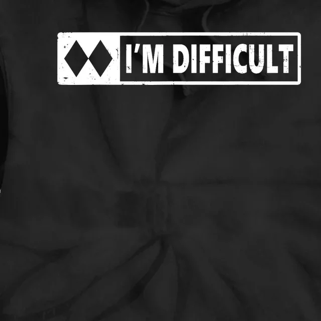 I'm Difficult Skiing Skier Snowboard Double Black Diamonds Tie Dye Hoodie