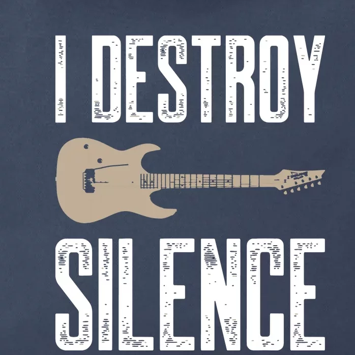 I Destroy Silence Electric Guitars Guitarist Guitar Player Zip Tote Bag