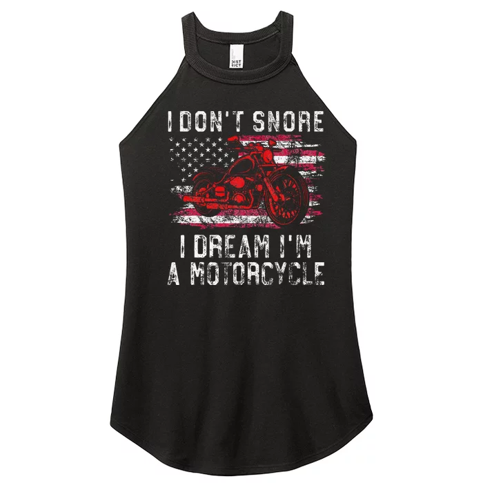 I DonT Snore I Dream IM A Motorcycle Club Snoring Biker Women’s Perfect Tri Rocker Tank