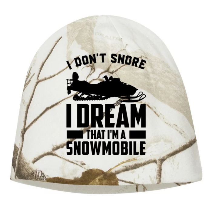 I Don't Snore I Dream That I'm A Snowmobile Kati - Camo Knit Beanie