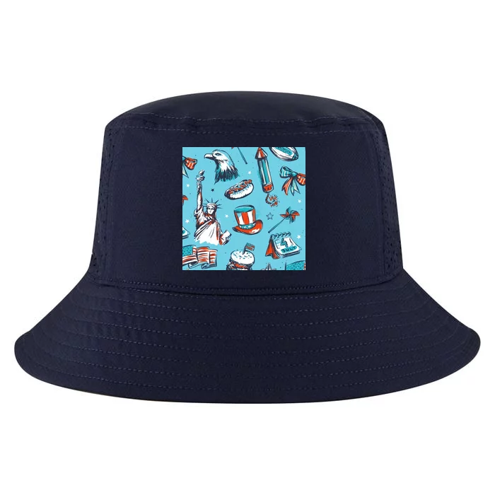 Independence Day Statue Of Liberty Cool Comfort Performance Bucket Hat