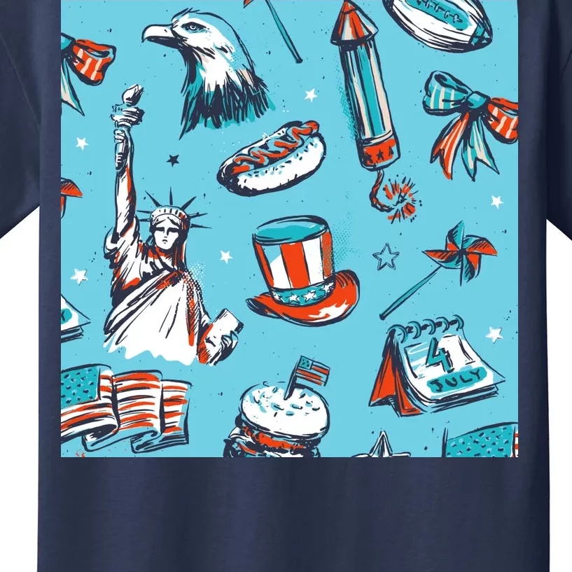 Independence Day Statue Of Liberty Kids T-Shirt