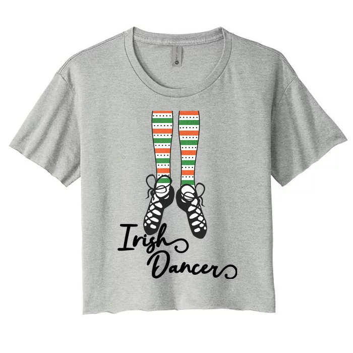 Irish Dance Socks Shoes for Girl in St Patrick's day Women's Crop Top Tee