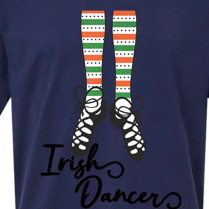 Irish Dance Socks Shoes for Girl in St Patrick's day Sueded Cloud Jersey T-Shirt