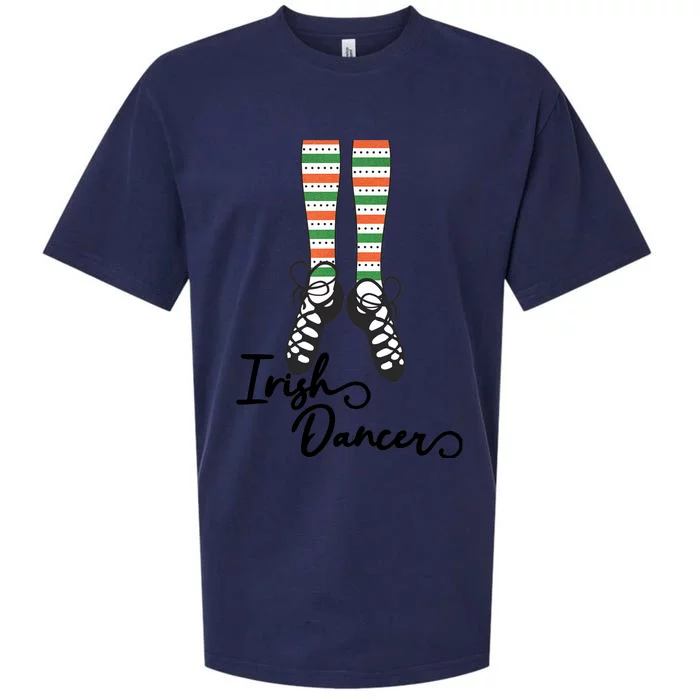 Irish Dance Socks Shoes for Girl in St Patrick's day Sueded Cloud Jersey T-Shirt