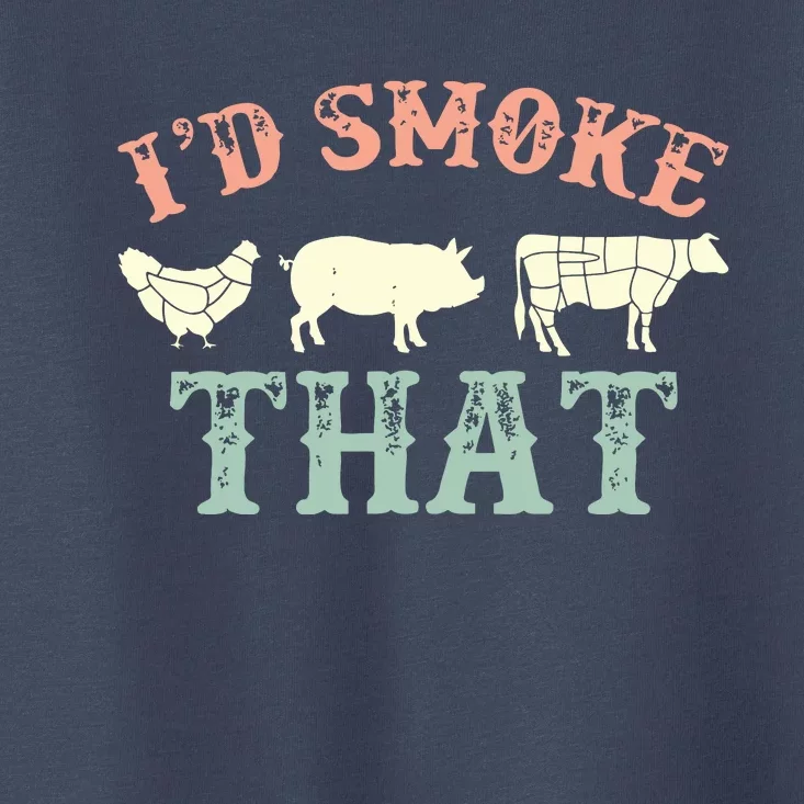 I D Smoke That Grilling Barbeque BBQ Toddler T-Shirt