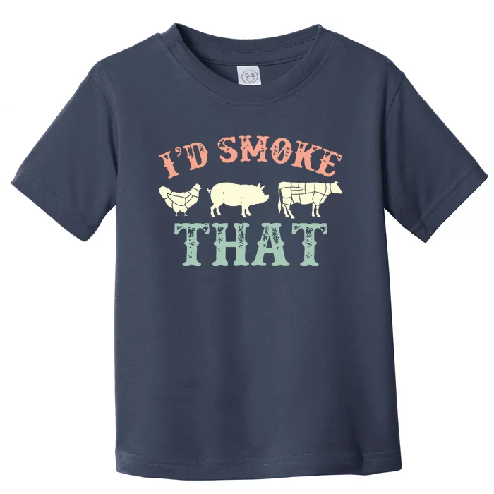 I D Smoke That Grilling Barbeque BBQ Toddler T-Shirt