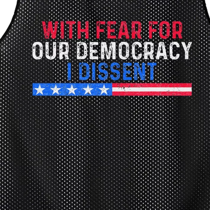 I Dissent Support Democracy Mesh Reversible Basketball Jersey Tank