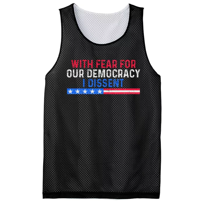 I Dissent Support Democracy Mesh Reversible Basketball Jersey Tank