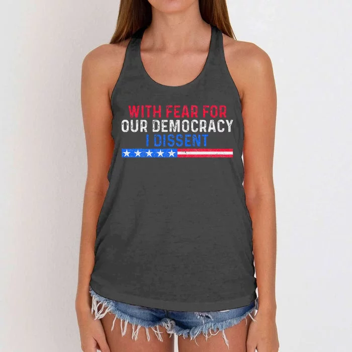 I Dissent Support Democracy Women's Knotted Racerback Tank