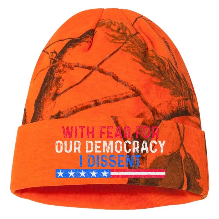 I Dissent Support Democracy Kati - 12in Camo Beanie