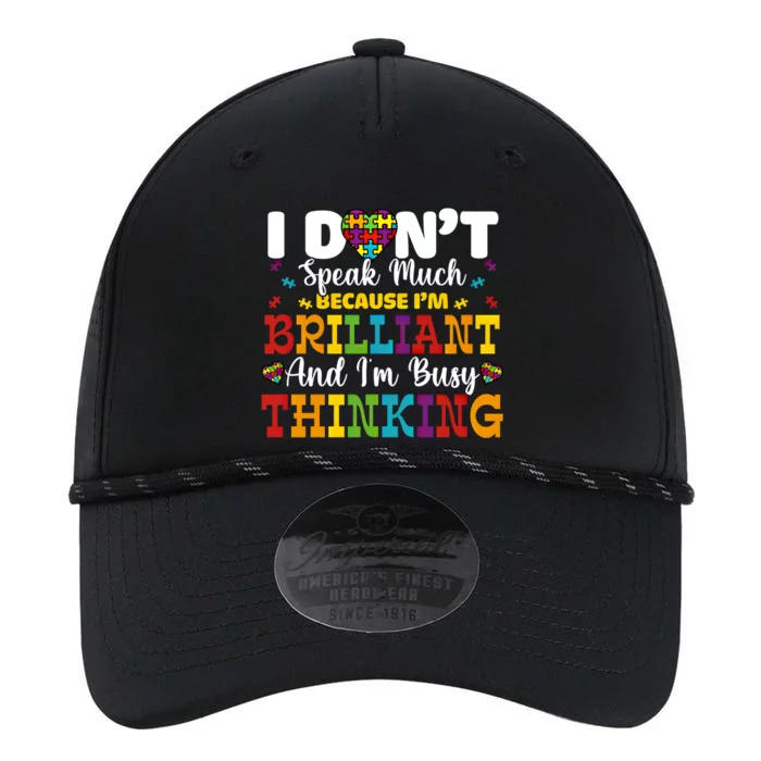 I Dont Speak Much Brilliant Autism Awareness Gift Performance The Dyno Cap