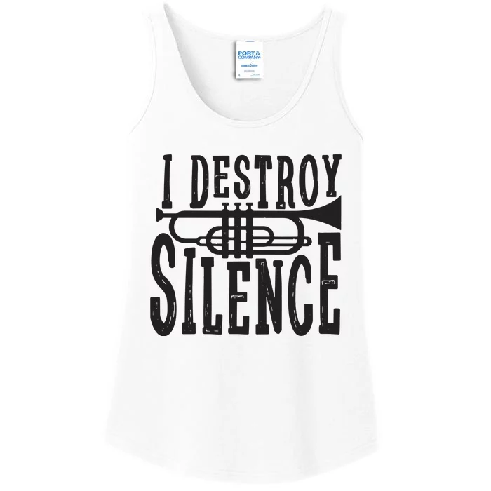 I Destroy Silence Marching Band Trumpet For Men Women Ladies Essential Tank