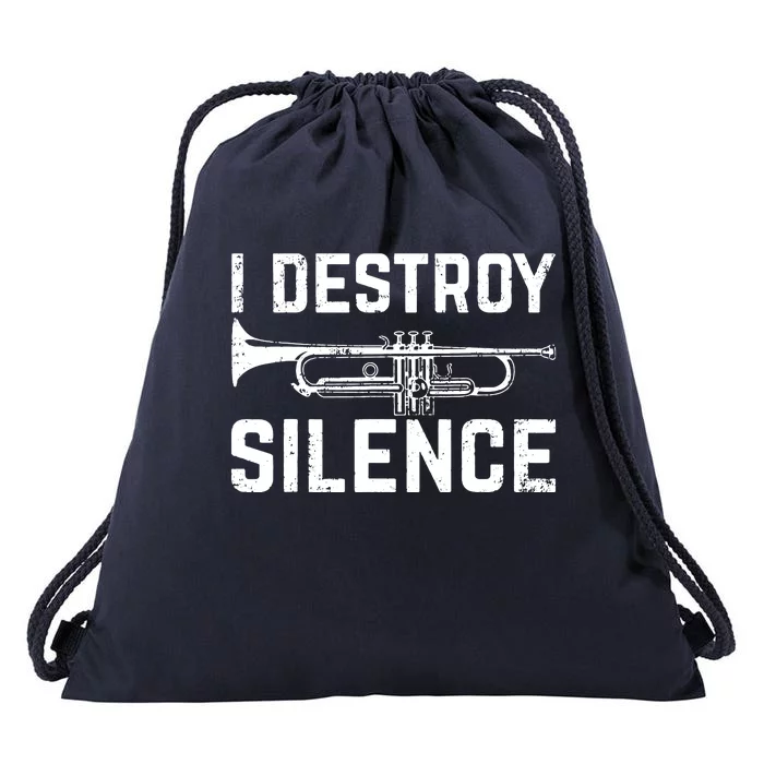 I Destroy Silence Trumpet Drawstring Bag