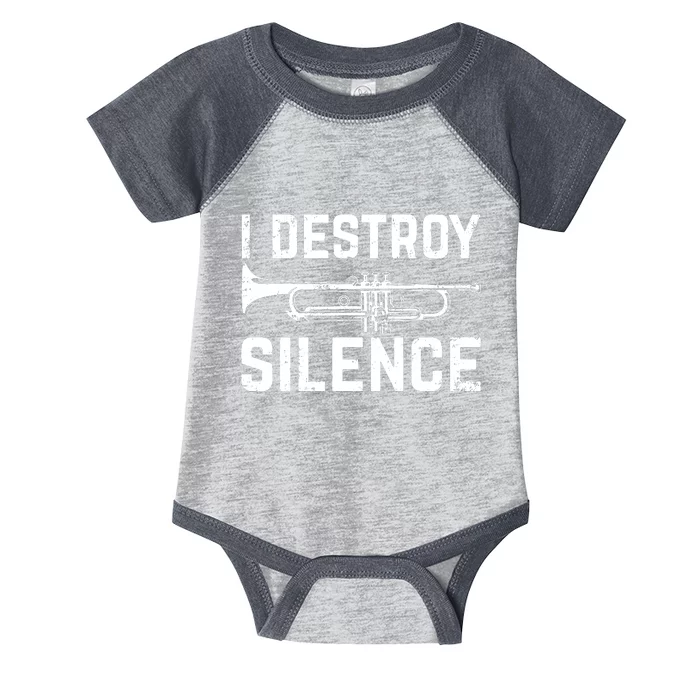 I Destroy Silence Trumpet Infant Baby Jersey Bodysuit