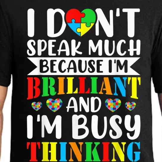 I Dont Speak Much Autistic Toddler Boy Girl Autism Awareness Pajama Set