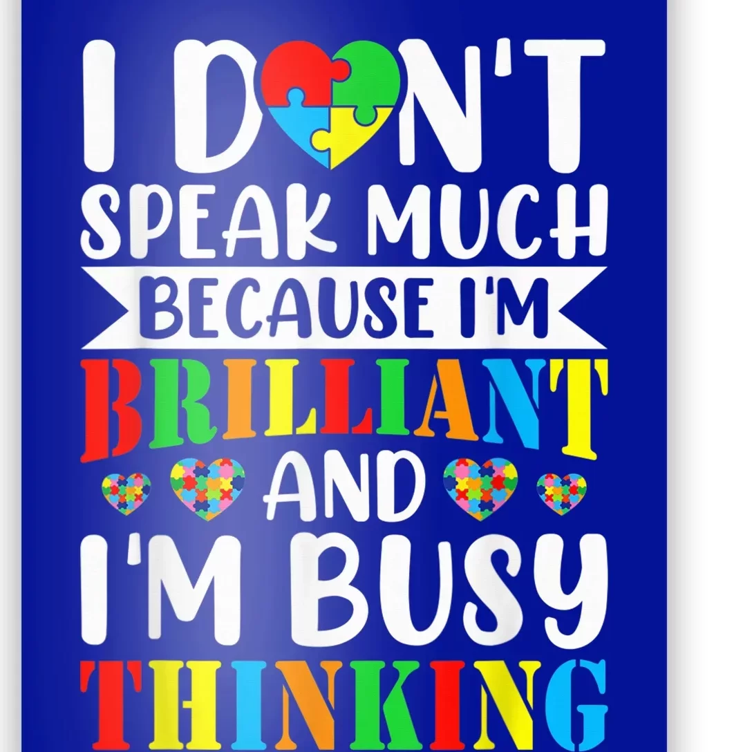 I Dont Speak Much Autistic Toddler Boy Girl Autism Awareness Poster