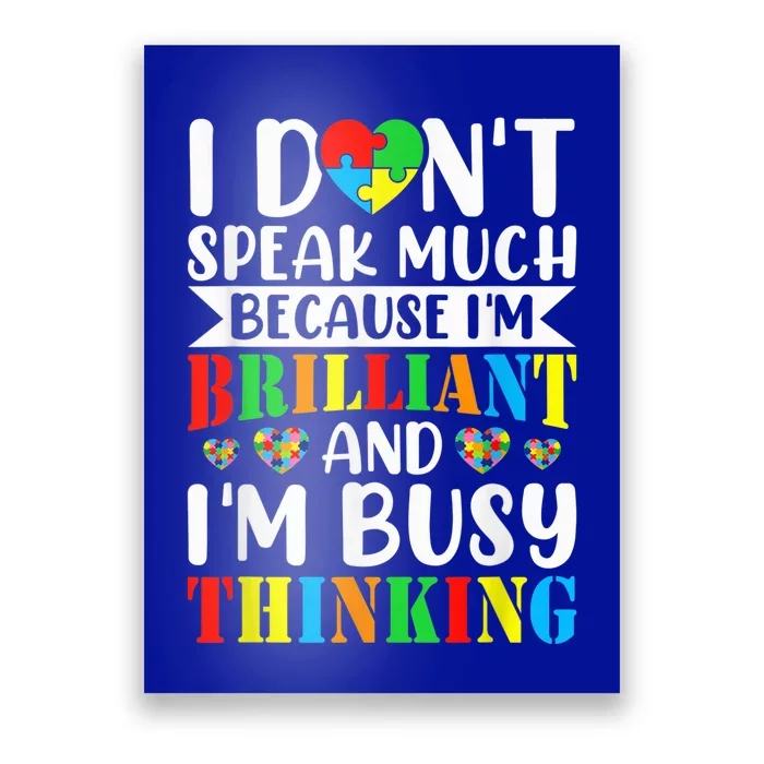 I Dont Speak Much Autistic Toddler Boy Girl Autism Awareness Poster