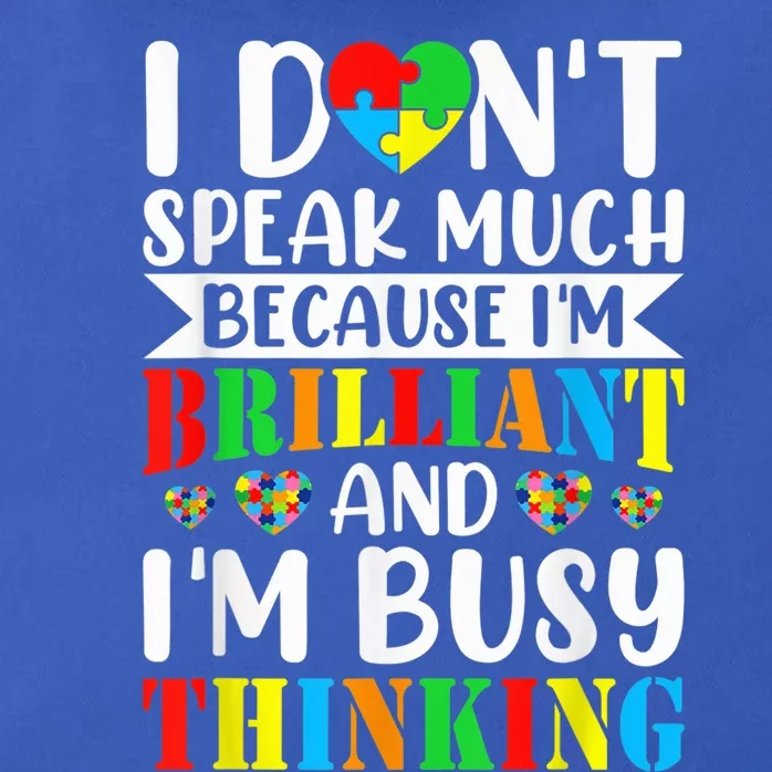 I Dont Speak Much Autistic Toddler Boy Girl Autism Awareness Zip Tote Bag