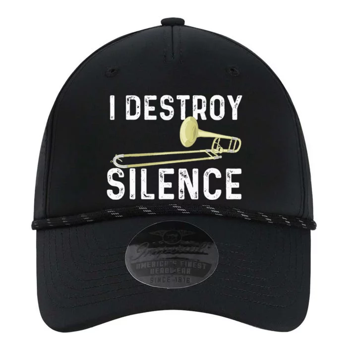 I Destroy Silence Trombonist Trombone Player Marching Band Performance The Dyno Cap