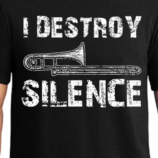 I Destroy Silence Funny Trombone Marching Band Pajama Set