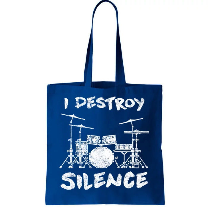 I Destroy Silence Drummer Gift Tote Bag