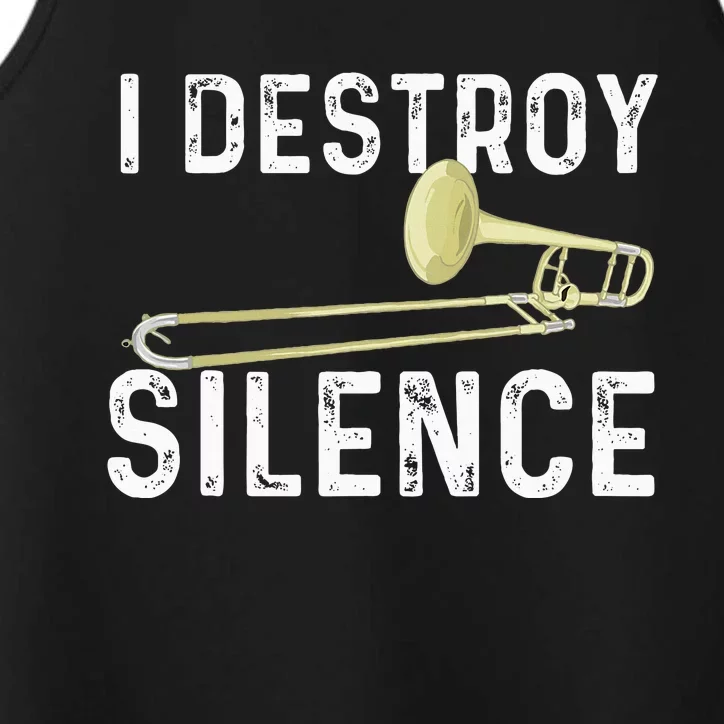 I Destroy Silence Trombonist Trombone Player Performance Tank