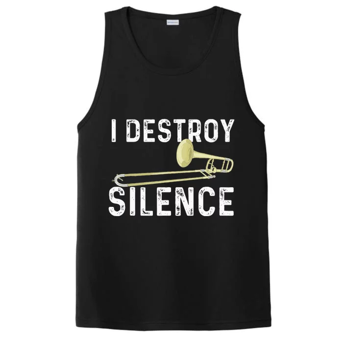 I Destroy Silence Trombonist Trombone Player Performance Tank