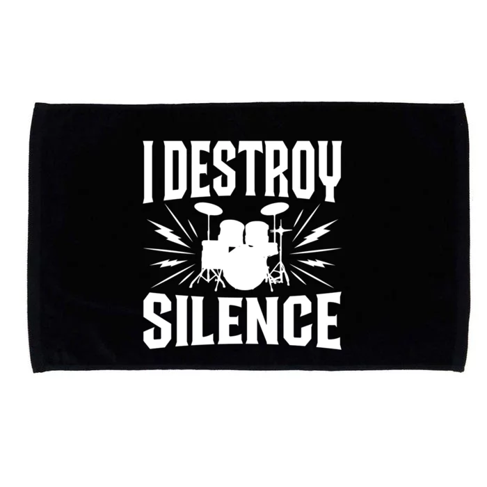 I Destroy Silence Marching Band Drumline Great Gift Member Drums Microfiber Hand Towel