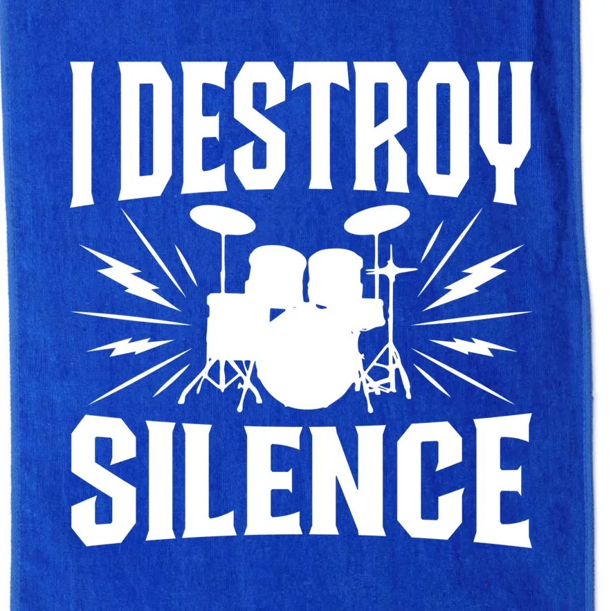 I Destroy Silence Marching Band Drumline Great Gift Member Drums Platinum Collection Golf Towel