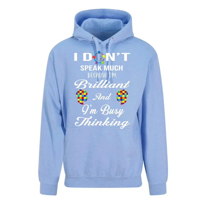 I DonT Speak Much Brilliant Thinking Autistic Autism Cute Gift Unisex Surf Hoodie