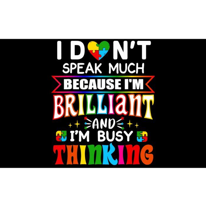 I Dont Speak Much Brilliant Autism Autistic Boy Girl Gift Bumper Sticker