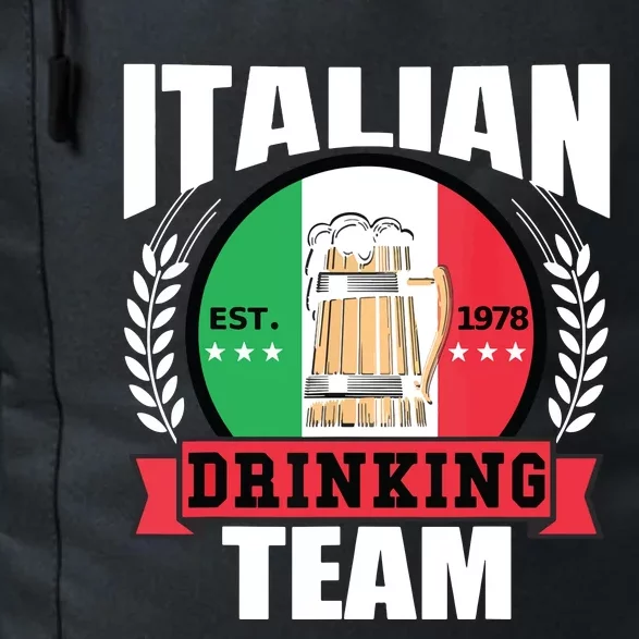 Italian Drinking Team Funny Italy Flag Beer Party Gift Idea Daily Commute Backpack