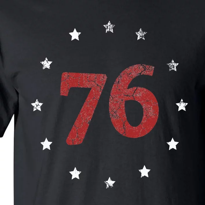 Independence Day The Spirit 76 Retro 4th of July Gift Tall T-Shirt