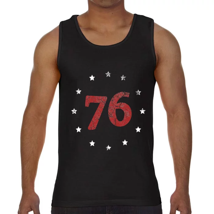 Independence Day The Spirit 76 Retro 4th of July Gift Comfort Colors® Tank Top