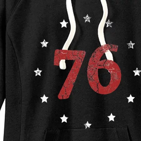 Independence Day The Spirit 76 Retro 4th of July Gift Women's Fleece Hoodie