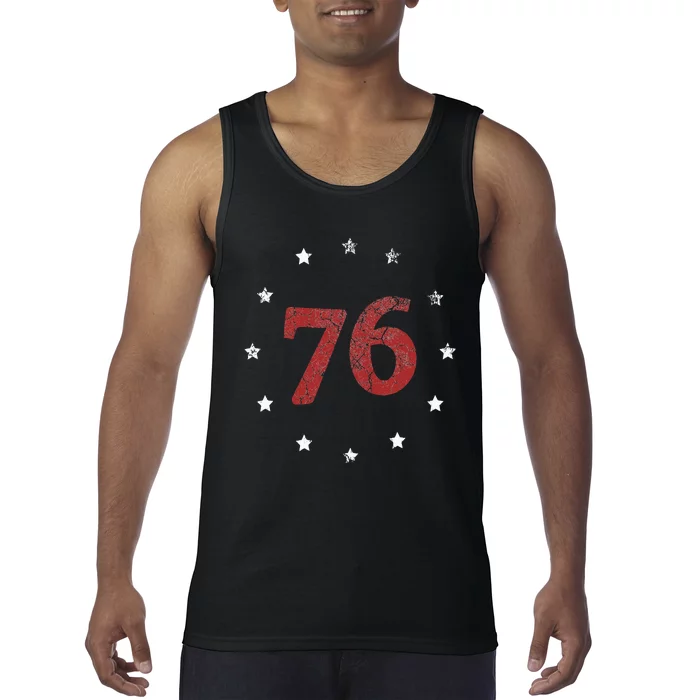 Independence Day The Spirit 76 Retro 4th of July Gift Tank Top