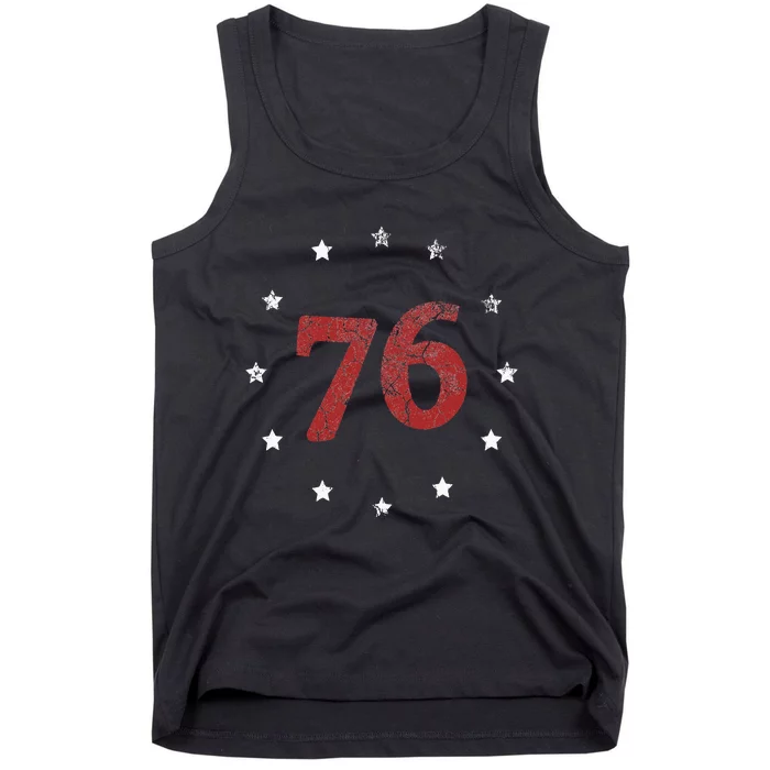 Independence Day The Spirit 76 Retro 4th of July Gift Tank Top