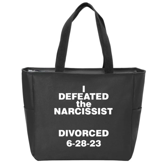 I Defeated The Narcissist Divorced 6 28 23 Zip Tote Bag