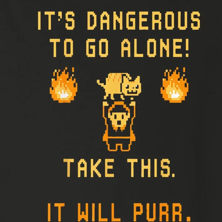 ITS DANGEROUS TO GO ALONE! TAKE THIS. IT WILL PURR. Toddler Long Sleeve Shirt