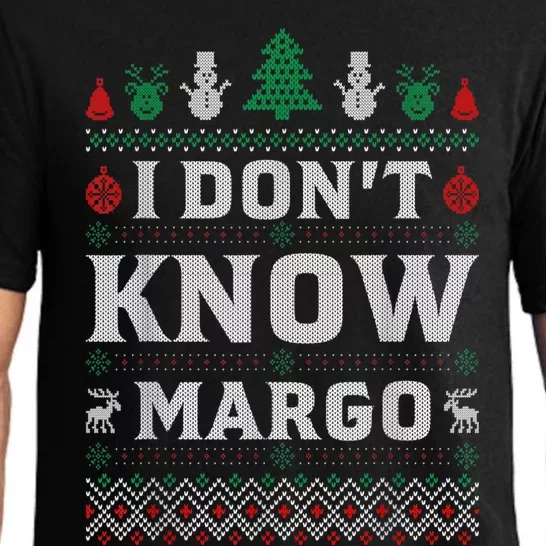 I Don T Know Margo Funny Christmas Gift Vacation Pajama Set