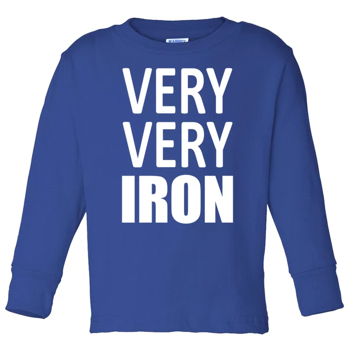 Iron Daddy Triathlon Dad Support Father Meaningful Gift Toddler Long Sleeve Shirt