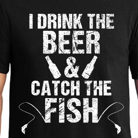 I Drink The Beer & Catch The Fish Rod & Reel Funny Fishing Pajama Set