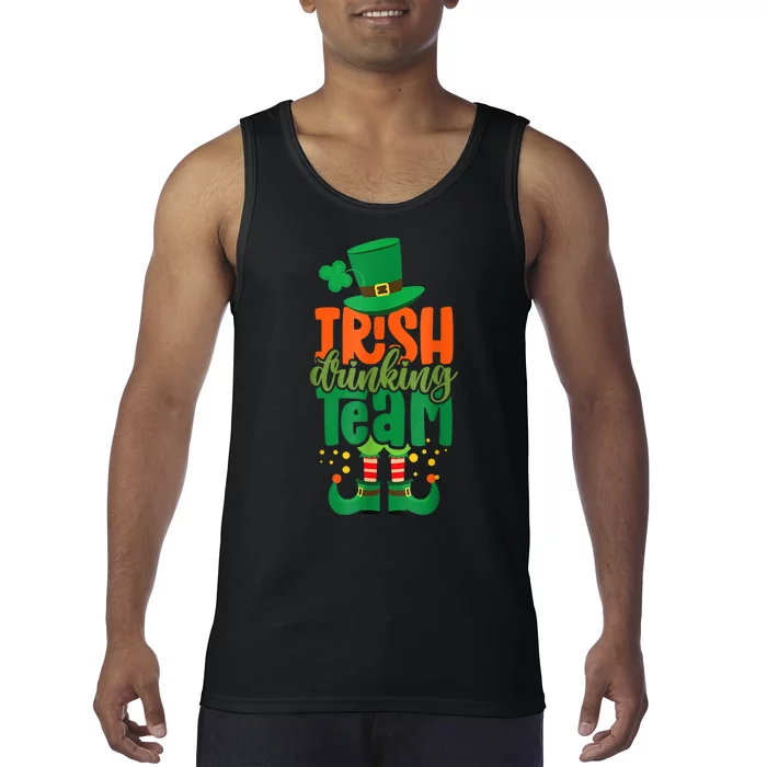 Irish Drinking Team St Patricks Day Funny Leprechaun Beer Tank Top