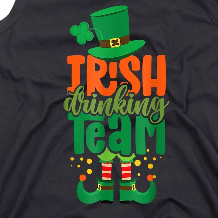 Irish Drinking Team St Patricks Day Funny Leprechaun Beer Tank Top