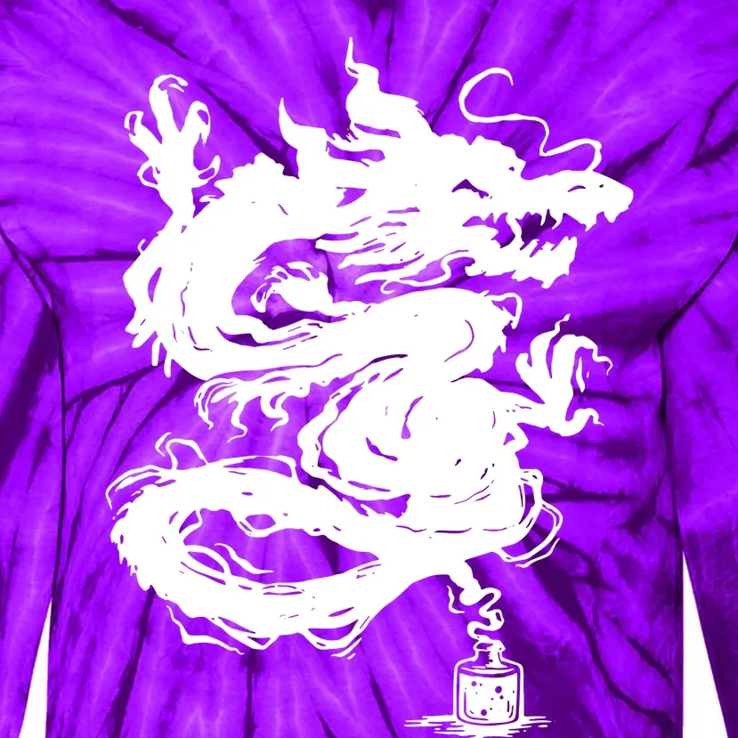 Ink Dragon Tattoo Tie-Dye Long Sleeve Shirt