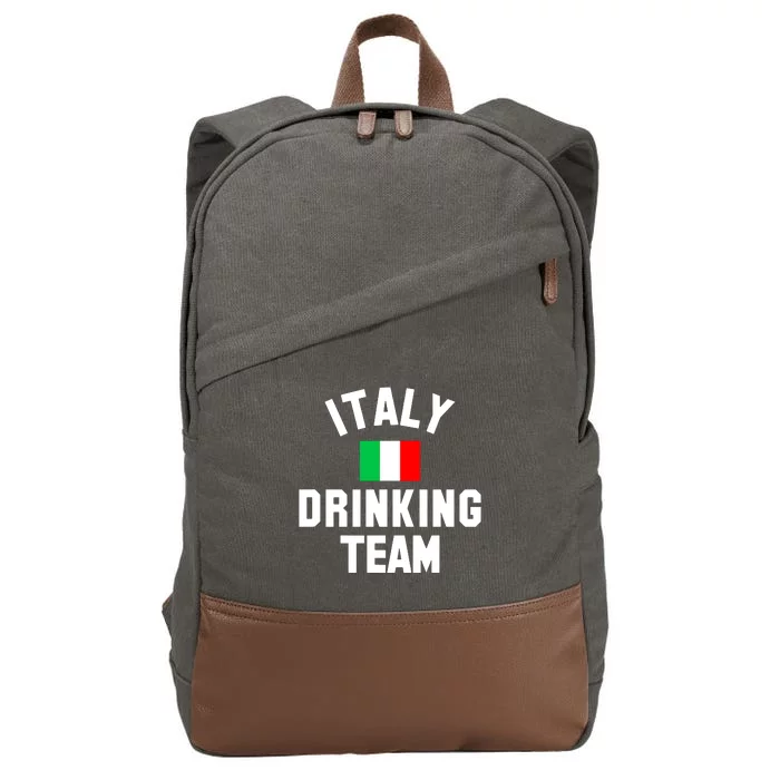 Italy Drinking Team Shirt For Italy Beer Festivals Cotton Canvas Backpack