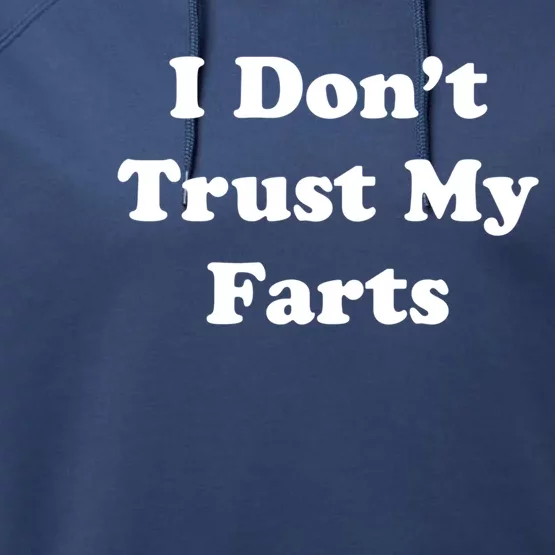 I Don't Trust My Farts Funny Gift Performance Fleece Hoodie