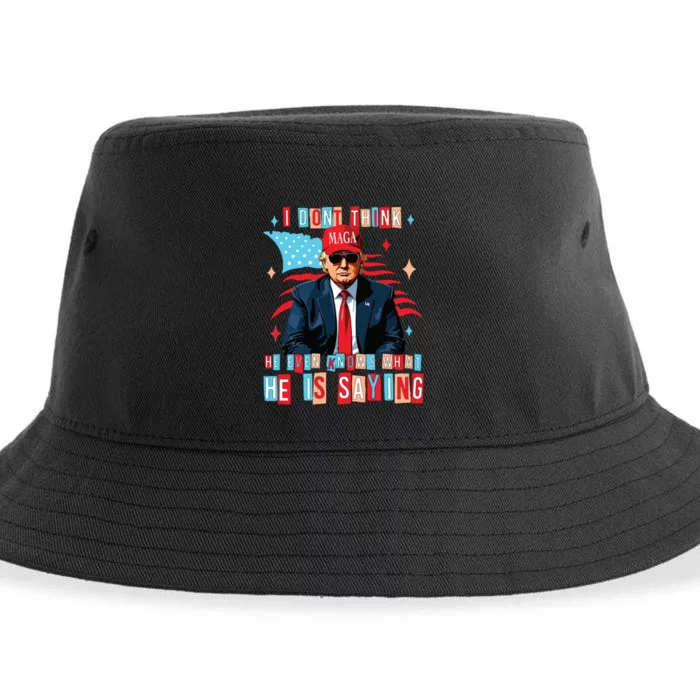 I Don’T Think He Even Knows What He Is Saying Biden Trump Debate Quote Sustainable Bucket Hat